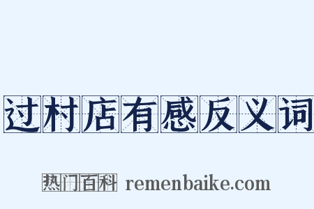 过村店有感反义词是什么意思的图片
